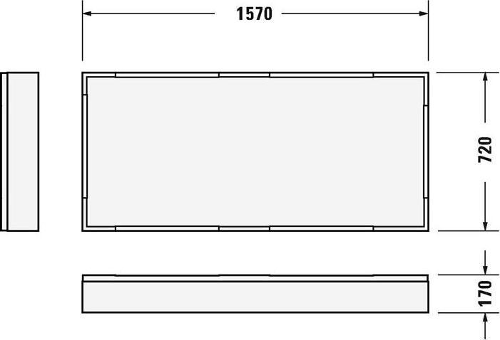 Produktbild Duravit Wannenträger D-CODE für 720164, 1600x750mm (160 cm, 157 cm)