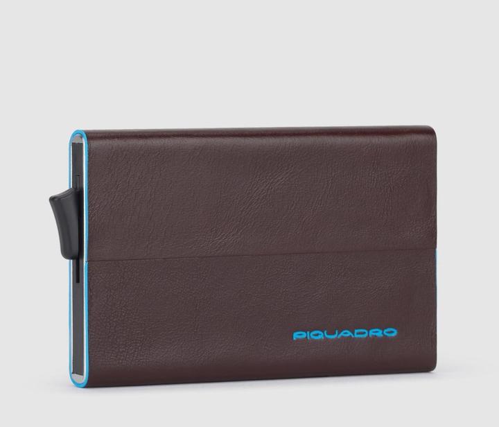 Actual product image Piquadro Blue Square - Credit card holder with outside pocket