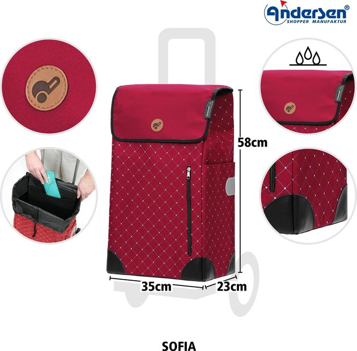 Produktbild Andersen Quattro Shopper Sofia Einkaufstrolley 58 cm