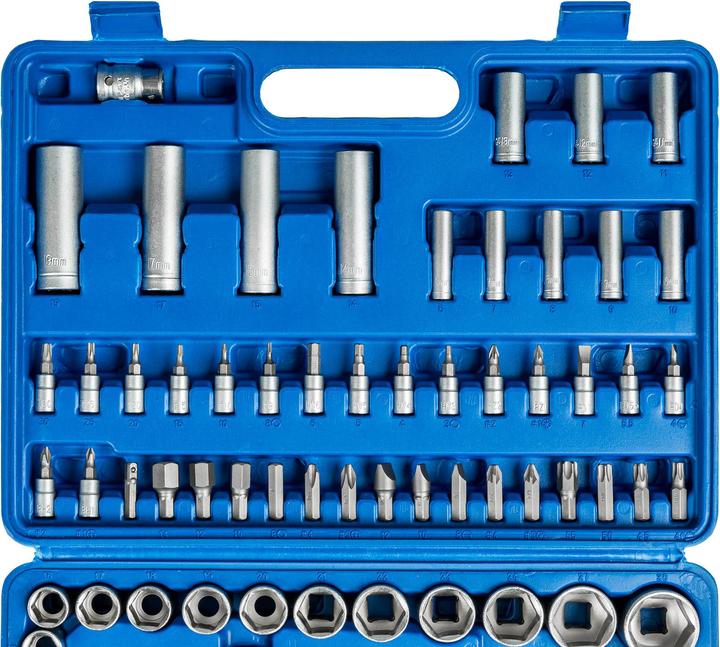 Produktbild tectake Steckschlüsselsatz (1/4", 1/2", 4 mm, 4.5 mm, 5 mm, 5.5 mm, 6 mm, 7 mm, 8 mm, 9 mm, 10 mm, 11 mm, 12 mm, 13 mm, 14 mm, 15 mm, 16 mm, 17 mm, 18 mm, 19 mm, 20 mm, 21 mm, 22 mm, 23 mm, 24 mm, 27 mm, 30 mm, 32 mm)