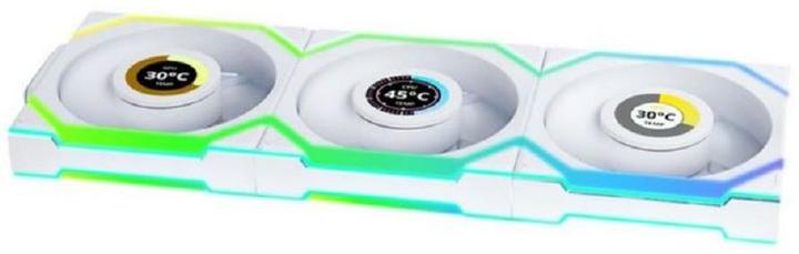 Image du produit Lian-Li UNI FAN SL Wireless LCD Lüfter, ARGB, PWM, 3er-Pack inkl. Controller - 120 mm, weiss (120 mm, 1 x)