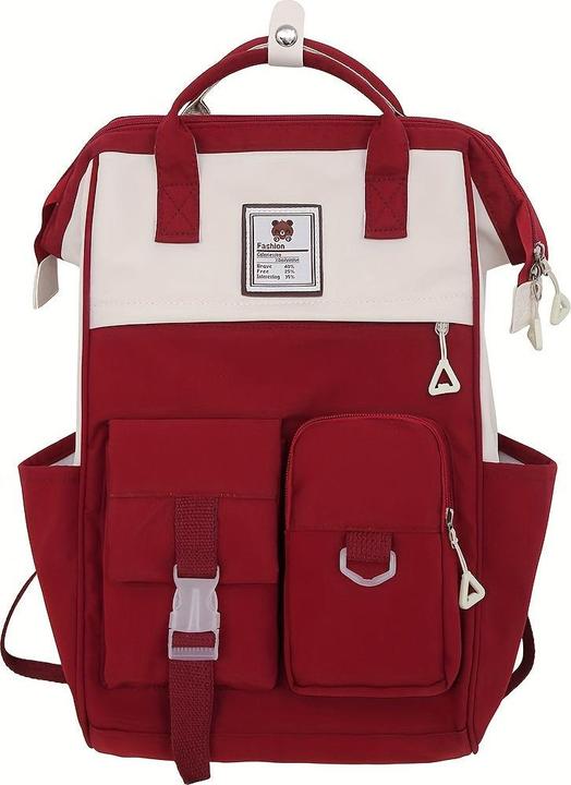 Produktbild Only-Bags.Store Style Schulrucksack, grosse Kapazität Colorblock täglichen Gebrauch Schule Rucksack