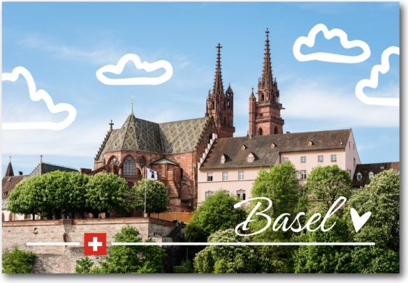 Produktbild CreaDiva Fotomagnet Basel - Münster Wolken
