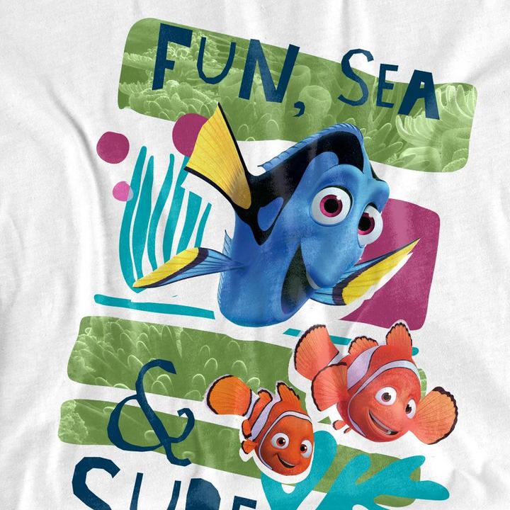 Actual product image Finding Nemo Unisex Adult Fun, Sea, Surf T-Shirt (XXL)