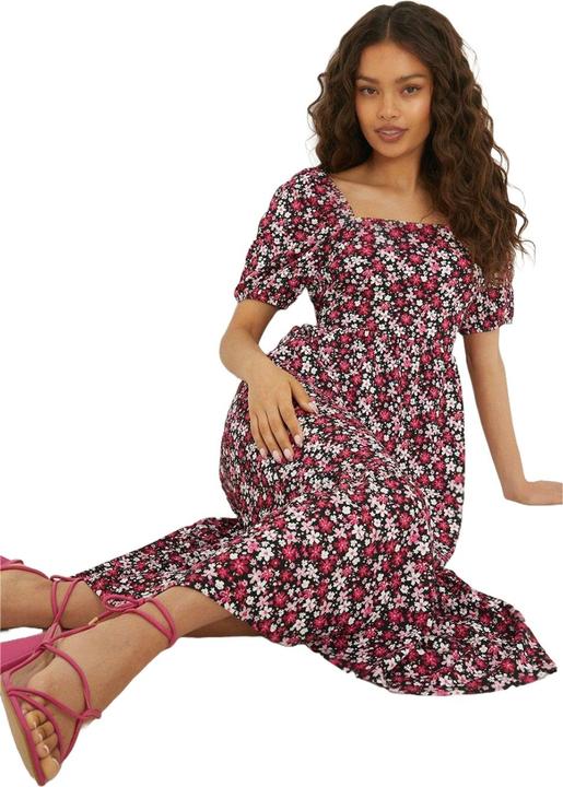 Immagine prodotto Dorothy Perkins Vestito Midi Piccola Stampa alla Moda Multilivello Donna (36 D)