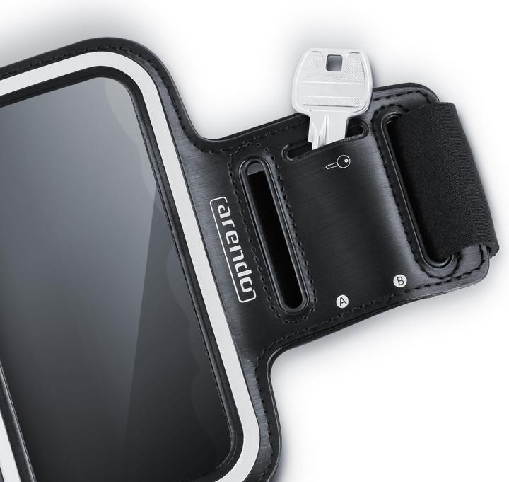 Produktbild Arendo Smartphone Fitness Armband für 4,7" Smartphones, Schlüsselfach, Reflektorstreifen