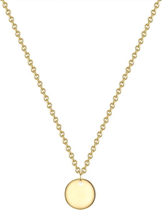 Glanzstücke München Damen Kreis Sterling Silber gelbgold 40,0 cm Basiskette + 5,5 cm Verlängerung - 31336 (Sterling Silber, 40 - 45 cm)
