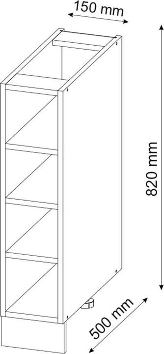 Actual product image Vicco Küchenregal Fame-Line (15 x 50 x 82 cm)
