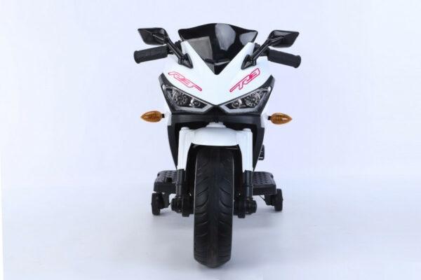 Productafbeelding Es-toys Elektro Kindermotorrad 888 – 12V 4,5A Akku – mit Stützräder, Musik und Lichter -Weiss (12 V)
