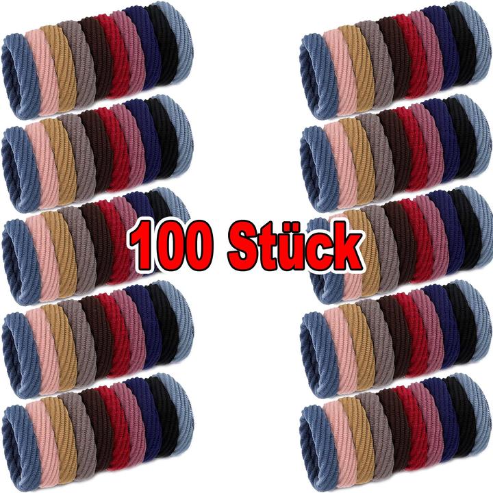 ASMI 100 Stück elastische Haargummis (Haargummi)