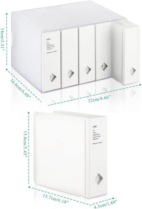 Image du produit AhfuLife Boîtes de rangement pour CD|DVD|Blu-ray