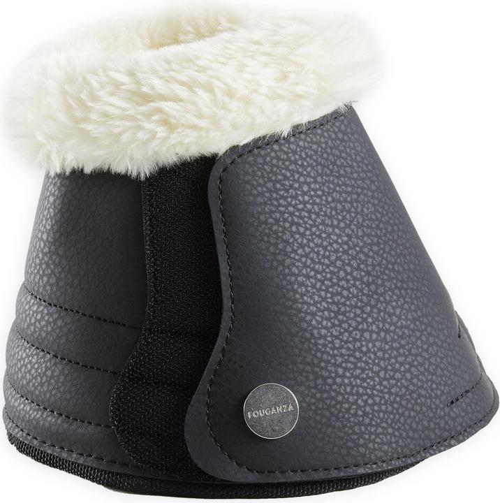 Produktbild Fouganza Hufglocken offen Synthetik-Lammfell Pferd/Pony - 500 schwarz