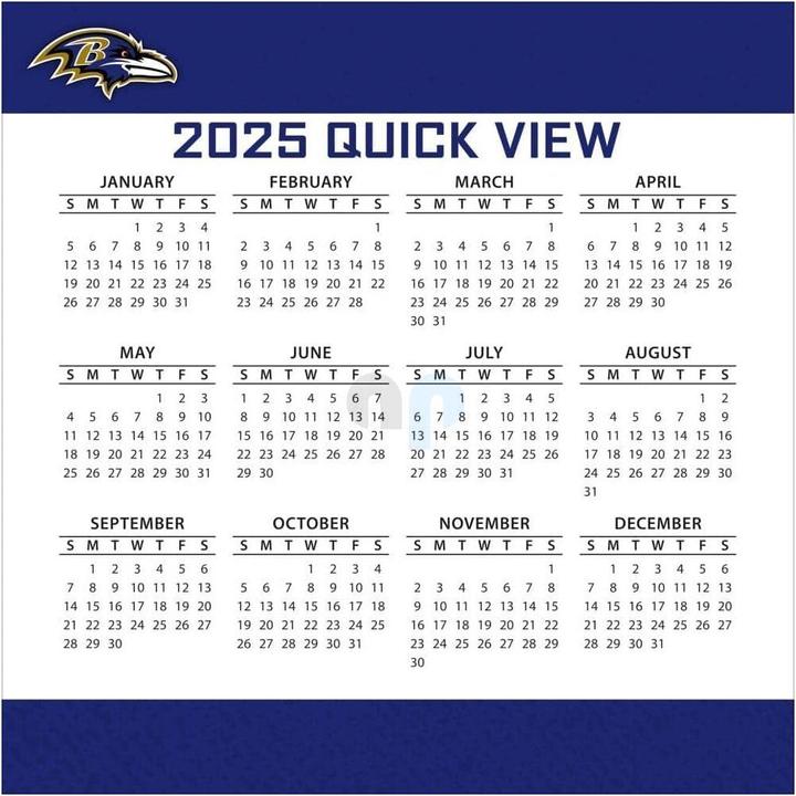 Valori nutrizionali e ingredienti NFL - Baltimore Ravens - Calendario da tavolo 2025 (Tedesco, Francese, Italiano, Spagnolo, Inglese)