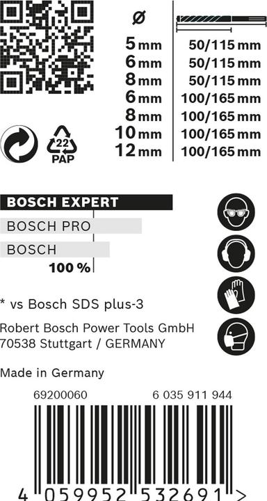 Image du produit Bosch Professional Zubehör Jeu de forets à queue SDS plus-7X - 7 pces (5.0, 6.0, 8.0, 10.0, 12.0 mm)