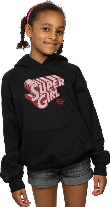 Immagine prodotto Supergirl Retro Logo Felpa con Cappuccio Ragazze (140, 146)