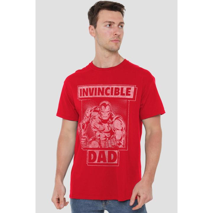 Actual product image Iron Man Mens Invincible Dad Fathers Day T-Shirt (M)