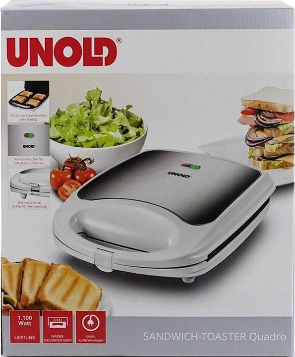 Produktbild Unold Sandwich-Toaster Quadro (EU-Stecker)