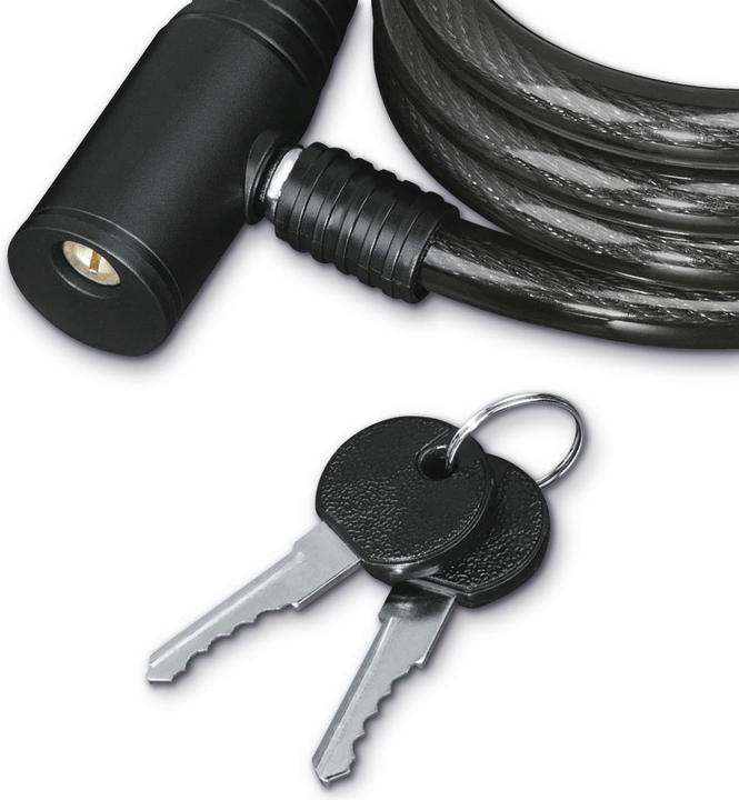 Actual product image Hama Fahrrad-Spiralkabelschloss, 120 cm, Schwarz