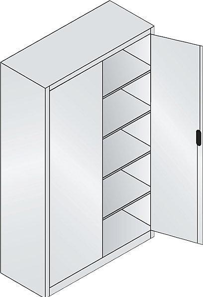 Immagine prodotto C+P Armadio da ufficio in acciaio con porte a battente (120 x 50 x 195 cm)