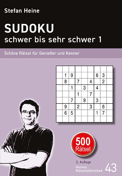 Image du produit SUDOKU - schwer bis sehr schwer 1 (Allemand, Stefan Heine, 2016)