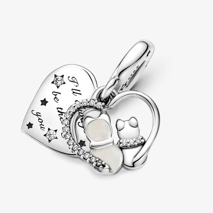 Actual product image Pandora Hanger cats & hearts (Sterling silver 925, With stone(s))
