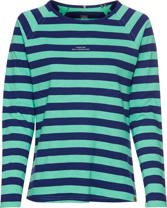 Camel Active Gestreiftes Langarmshirt aus reiner Baumwolle (L)