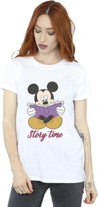 Actual product image Disney Womens/Ladies Mickey Mouse Story Time Cotton Boyfriend T-Shirt (XL)