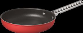 Actual product image Smeg CKFF2801RDM Frying pan Ø 28 cm, red (28 cm, Frying pan, Stainless steel, Aluminium)