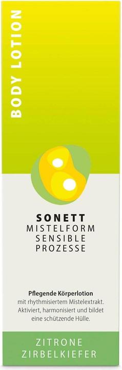 Etichetta energetica Sonett Lozione per il corpo al vischio, limone e pino (Lozione corpo, 145 ml)