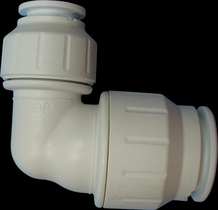 Speedfit Winkel 90°, reduziert POM 22 mm x 15 mm Einsteck 10bar Weiss DVGW/KIWA/WRAS