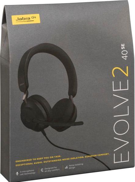 Productafbeelding Jabra Evolve2 40 SE UC Stereo NC (USB-C) (Bedraad, USB-C)
