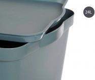 Actual product image Kipit plastic box with lid 24l gray (24 l)