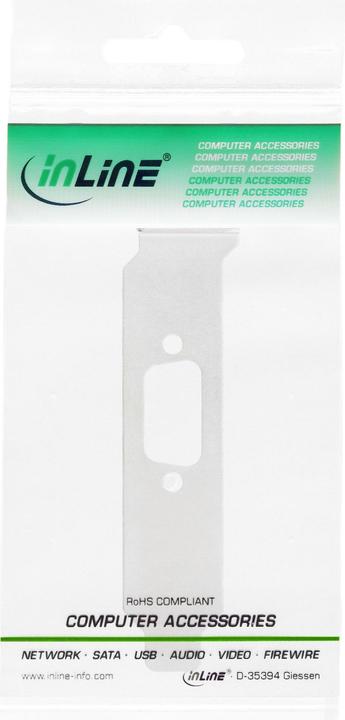 Produktbild InLine ® Slotblech, mit 9-pol Sub D Aussparung, Low Profile, bulk