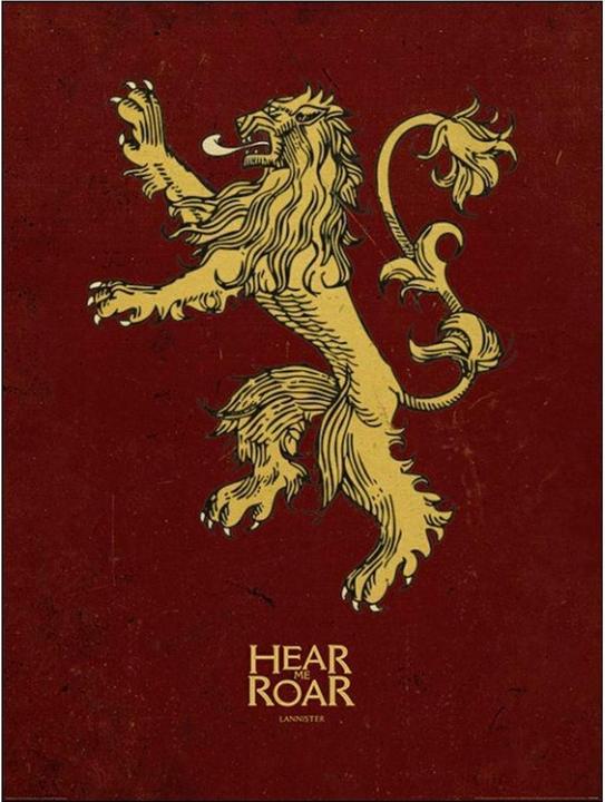 Actual product image Game of Thrones Lannister Poster (60 x 80 cm)