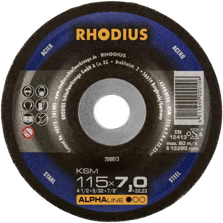 Actual product image Rhodius Rough grinding wheels ON-KSM Ø 115x7,0x22,23mm