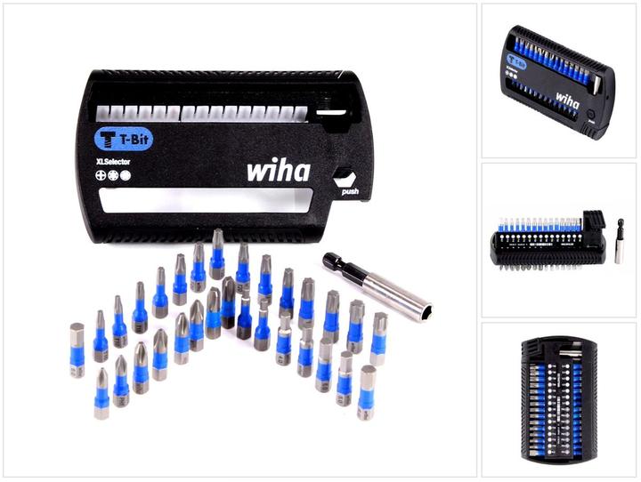Produktbild Wiha Bit Set XLSelector 31tlg T-Bit 25 mm PH, TORX, Sechskant 1/4" C6,3 magnetischer Bithalter (25mm)