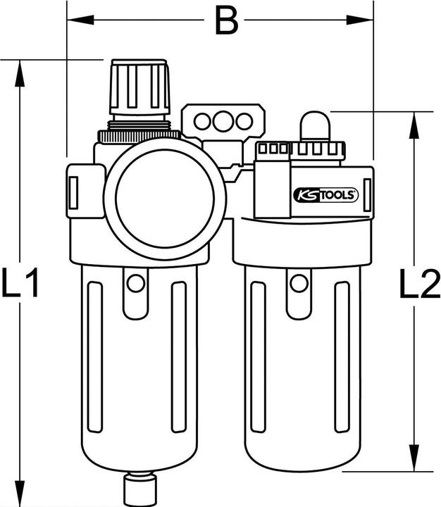 Immagine prodotto KS Tools 1/2 Unità di manutenzione aria compressa. 0.5-12bar 515.3356