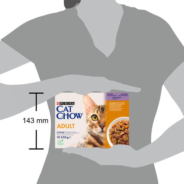 Produktbild Purina Cat Chow Lamm Grüne Bohnen - Nassfutter für Katzen - 10x85 g (Senior, 10 Stk., 850 g)