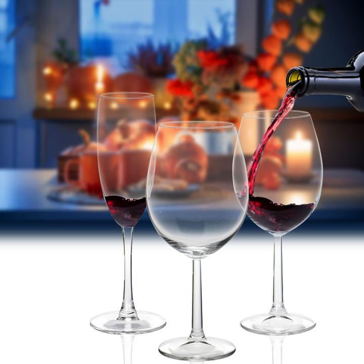 Immagine prodotto Casativo Set di bicchieri da champagne e da vino, 18 pezzi (18 Occhiali, Bicchieri da vino rosso, Bicchieri da champagne)