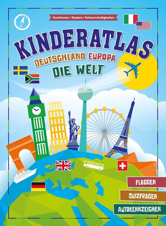 Actual product image Kinderatlas Deutschland, Europa, die Welt (German, Schwager & Steinlein Publishing House, 2023)