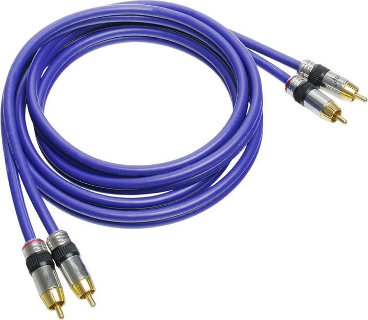 Actual product image InLine Cinch cable AUDIO, gold-plated plugs, 2x Cinch (1 m, Cinch)
