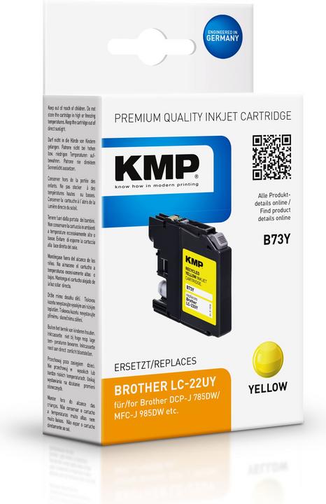 Produktbild KMP Tinte ersetzt LC22UY (Y)