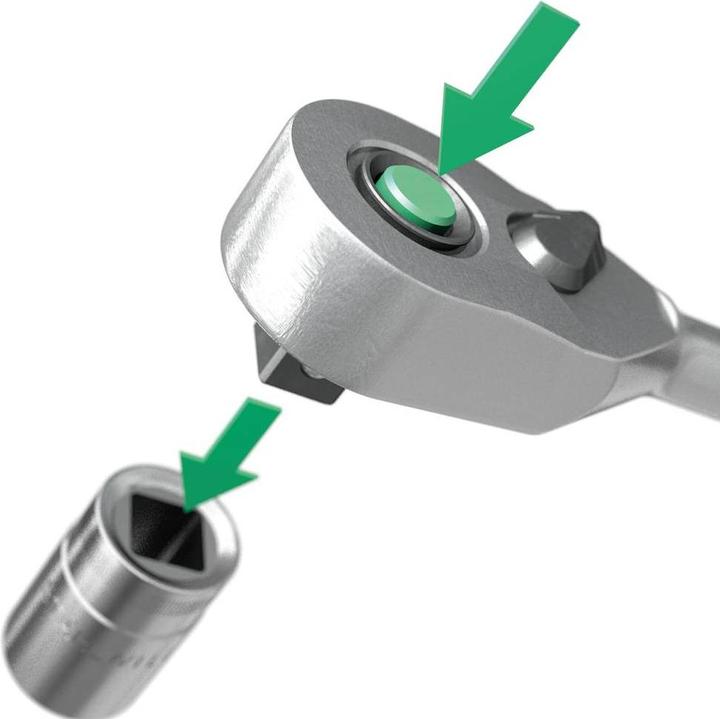 Actual product image Stahlwille Articulated ratchet QuickRelease 170 mm 1/4 80 Z with 2-component handle (1/4")