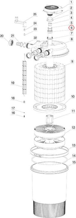 Produktbild SunSun Ersatzteil: CPF-30000 Druckteichfilter Quarz Rohr