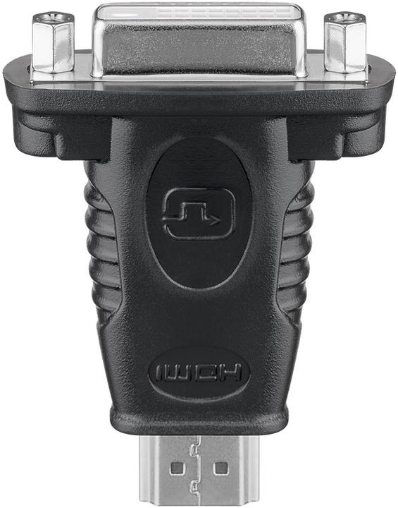 Produktbild Goobay HDMI™ / DVI-D Adapter, HDMI Standard-Stecker (Typ A), Schwarz (DVI, HDMI, 5.40 cm)
