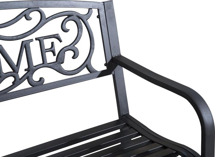 Image du produit Outsunny Gartenbank Eisen, pulverbeschichtet Schwarz