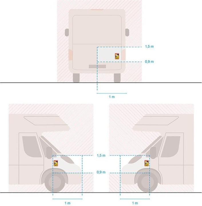 Produktbild ProPlus Aufkleber "Attention Angles Morts!" Wohnmobil