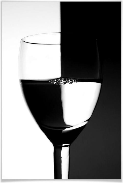 Immagine prodotto Trenddeko Bicchiere da vino nero/bianco (70 x 100 cm)
