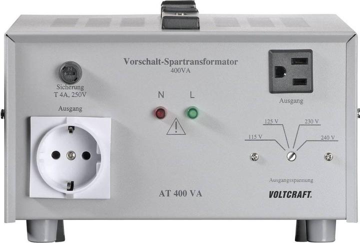 Image du produit Voltcraft AT-400 NV Transformateur en amont, convertisseur de tension, 115/125/230/240 V/AC/230/24