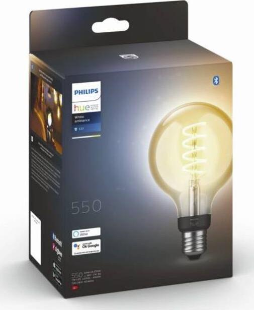 Actual product image Philips Hue Philips Globe G93 Filament (E27, 7 W, 550 lm, 1 x, G)